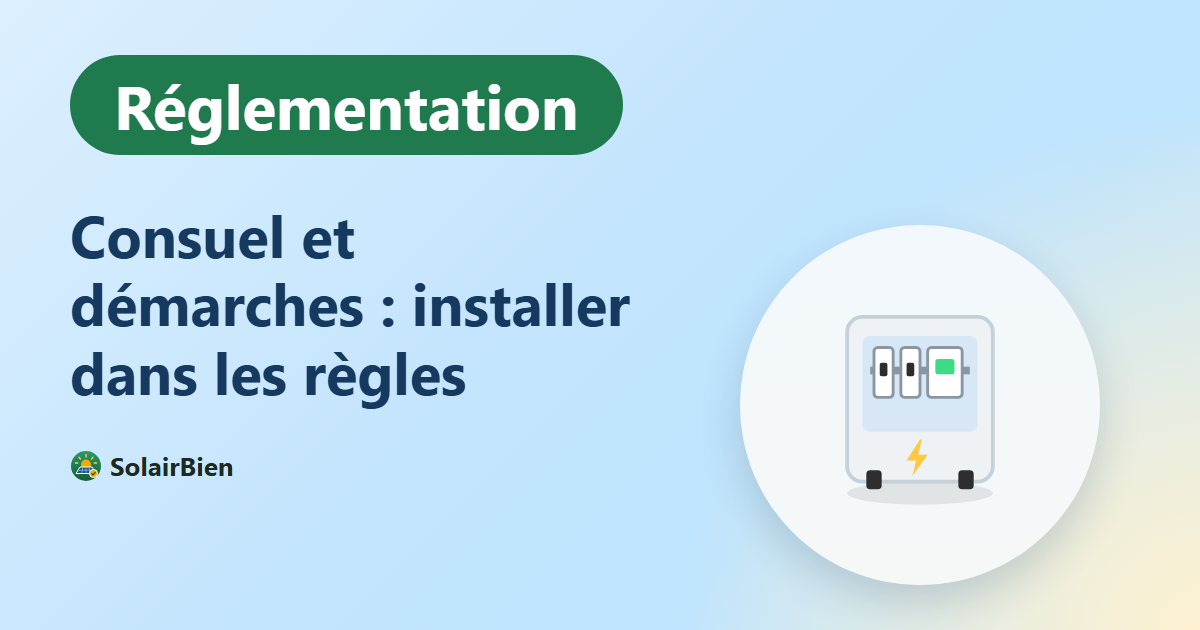 Consuel et réglementation : installer ses panneaux solaires dans les règles en France
